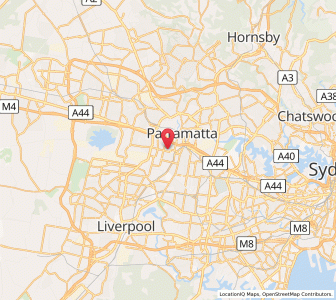 Map of Merrylands, New South Wales