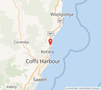 Map of Mid Sapphire Beach, New South Wales