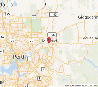 Map of Midland, Western Australia