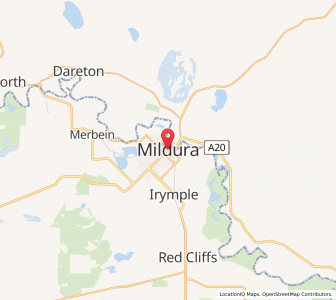 Map of Mildura, VictoriaVictoria