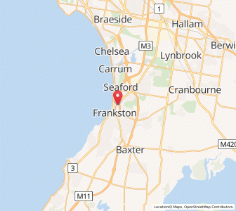 Map of Mile Bridge, VictoriaVictoria