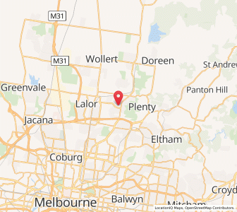 Map of Mill Park, VictoriaVictoria