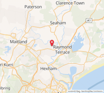 Map of Millers Forest, New South Wales