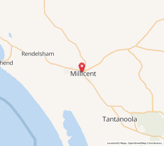 Map of Millicent, South Australia