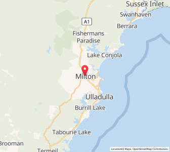 Map of Milton, New South Wales