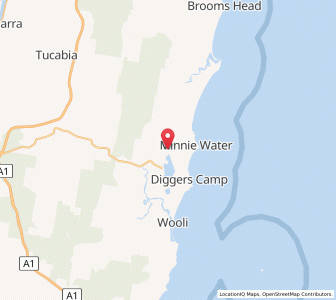 Map of Minnie Water, New South Wales