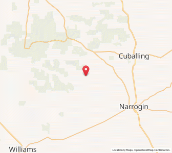 Map of Minniging, Western Australia