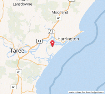 Map of Mitchells Island, New South Wales