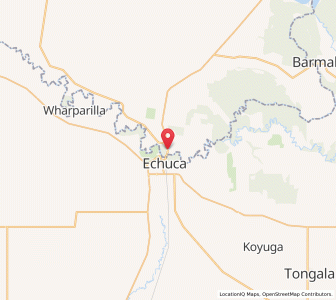 Map of Moama, New South Wales