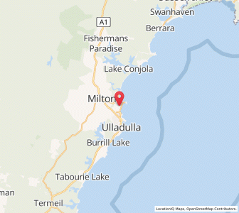 Map of Mollymook Beach, New South Wales