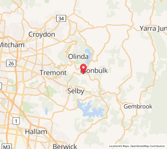 Map of Monbulk, VictoriaVictoria