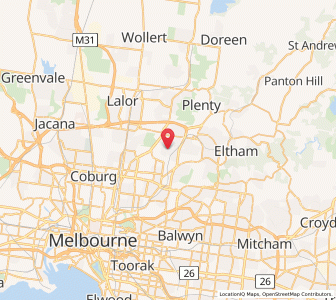 Map of Mont Park, VictoriaVictoria