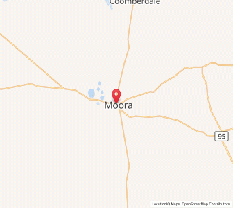 Map of Moora, Western Australia