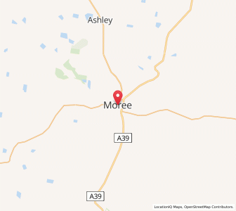 Map of Moree, New South Wales