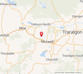 Map of Morwell Bridge, VictoriaVictoria