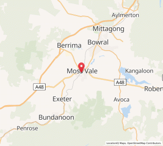 Map of Moss Vale, New South Wales