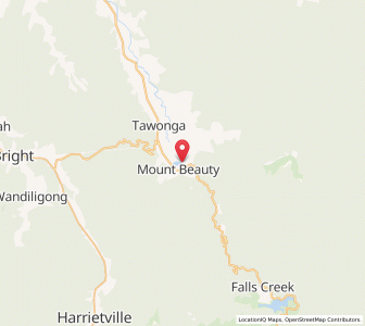 Map of Mount Beauty, VictoriaVictoria