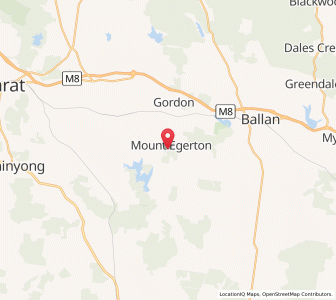 Map of Mount Egerton, VictoriaVictoria