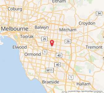 Map of Mount Waverley, VictoriaVictoria