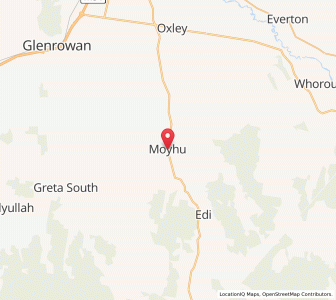 Map of Moyhu, VictoriaVictoria