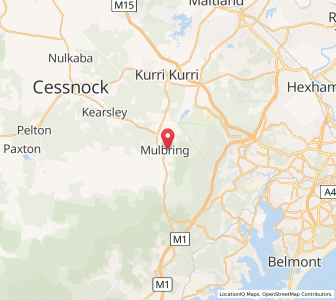 Map of Mulbring, New South Wales