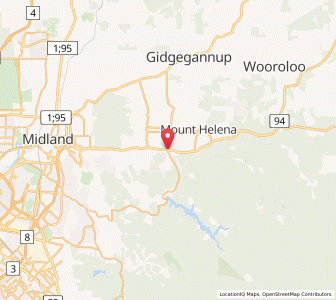Map of Mundaring, Western Australia