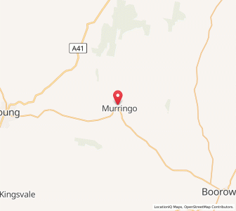 Map of Murringo, New South Wales