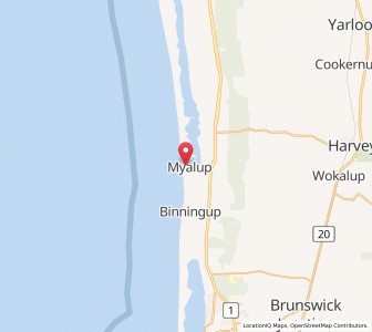 Map of Myalup, Western Australia
