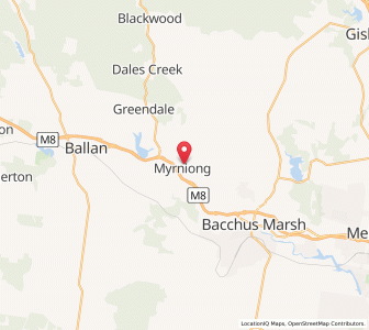Map of Myrniong, VictoriaVictoria