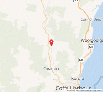 Map of Nana Glen, New South Wales