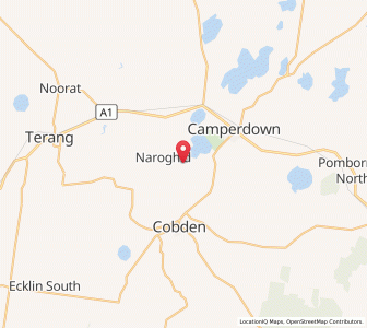 Map of Naroghio, VictoriaVictoria