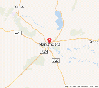 Map of Narrandera, New South Wales