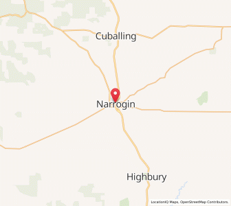 Map of Narrogin, Western Australia