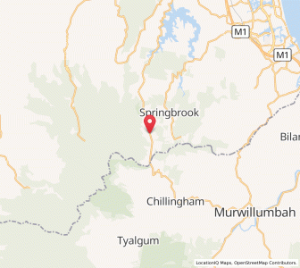 Map of Natural Bridge, Queensland