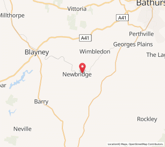 Map of Newbridge, New South Wales