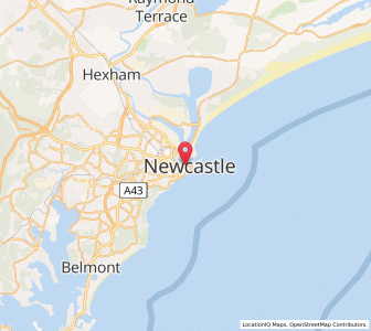 Map of Newcastle, New South Wales