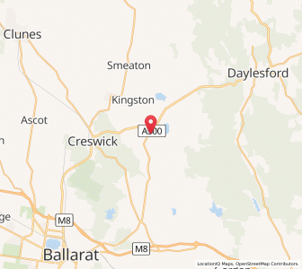 Map of Newlyn, VictoriaVictoria