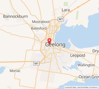 Map of Newtown and Chilwell, VictoriaVictoria