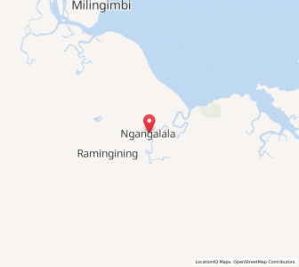 Map of Ngangalala, Northern Territory