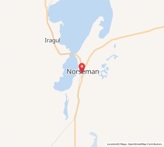 Map of Norseman, Western Australia