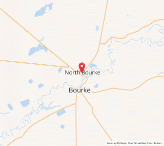 Map of North Bourke, New South Wales