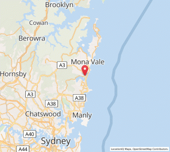 Map of North Narrabeen, New South Wales