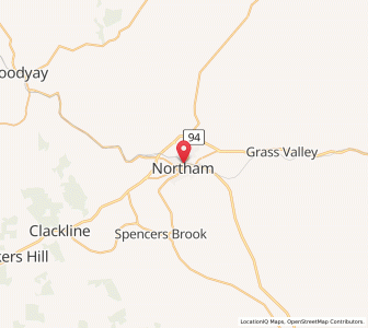 Map of Northam, Western Australia