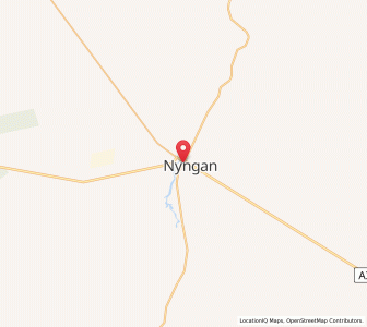 Map of Nyngan, New South Wales