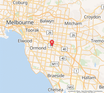 Map of Oakleigh East, VictoriaVictoria