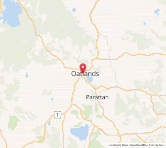 Map of Oatlands, TasmaniaTasmania