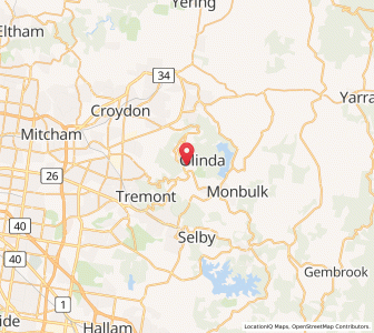 Map of Olinda, VictoriaVictoria