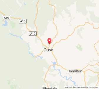 Map of Ouse, TasmaniaTasmania
