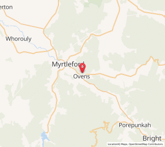 Map of Ovens, VictoriaVictoria