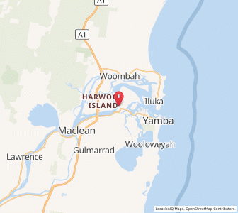 Map of Palmer Island, New South Wales